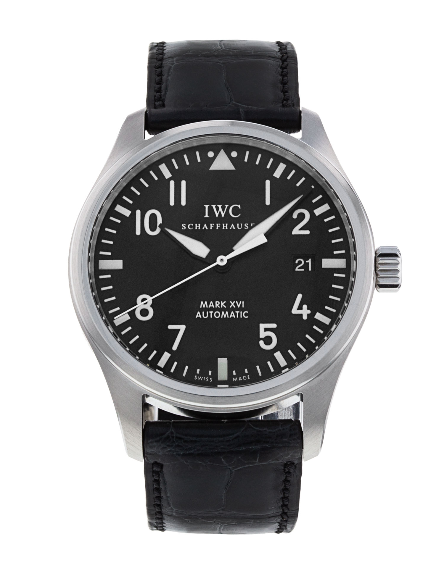 IWC Pilot's Mark XVI - Black Arabic Dial & Leather Strap