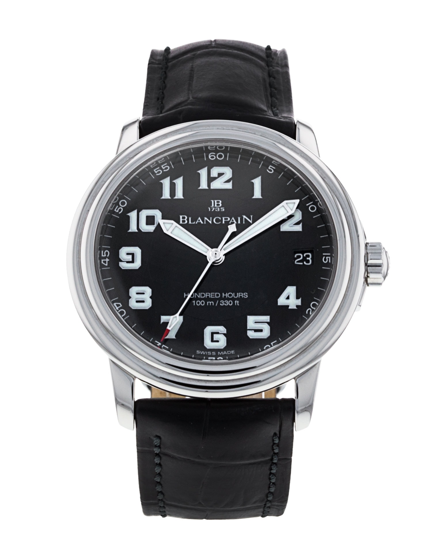 Blancpain Leman - Black Arabic Dial & Leather Strap