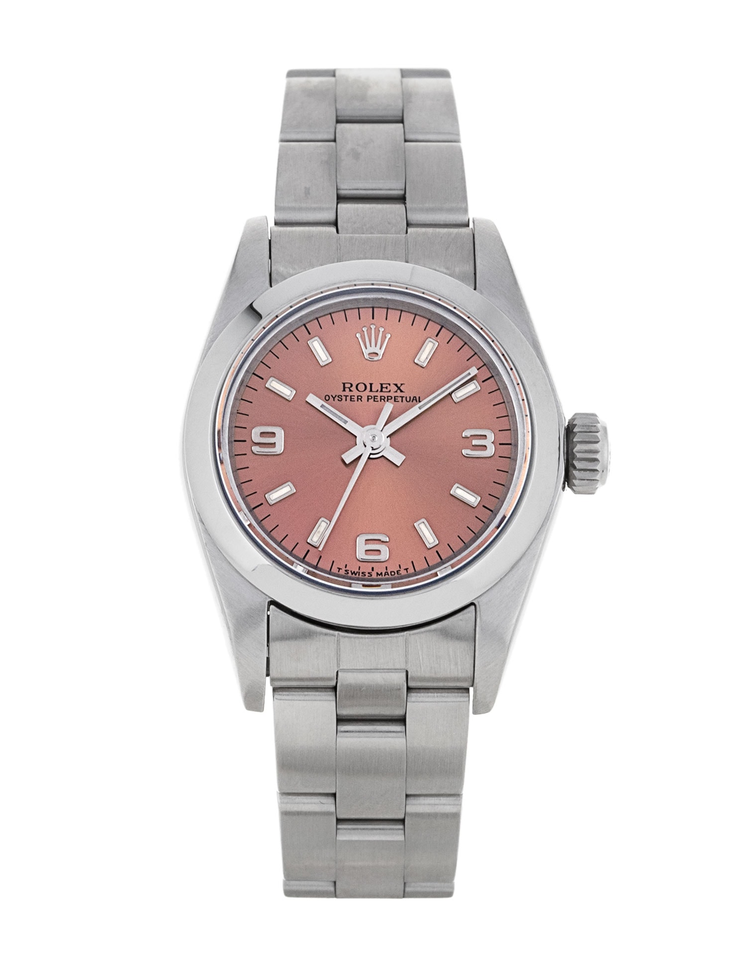Rolex Lady Oyster Perpetual Salmon Quarter Arabic Dial