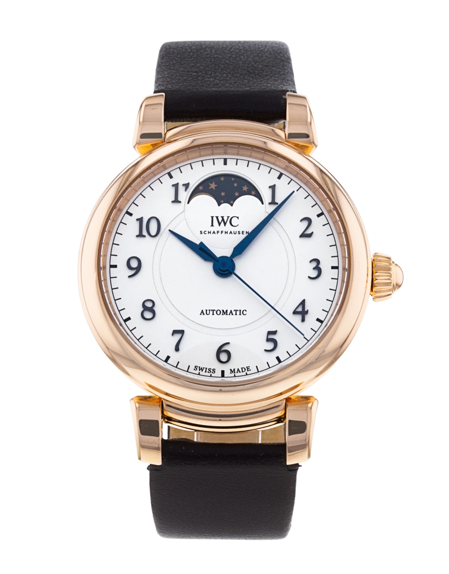 IWC Da Vinci Automatic Silver Arabic Dial Leather Strap