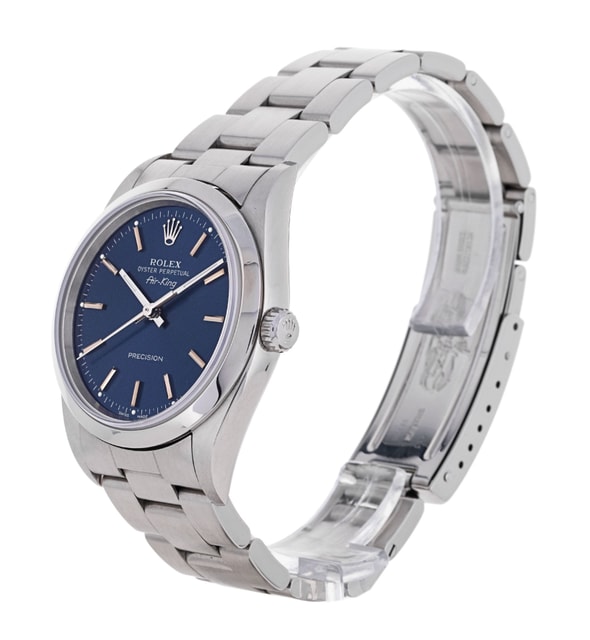 Rolex Air King 14000M Blue Baton Dial Bracelet Strap