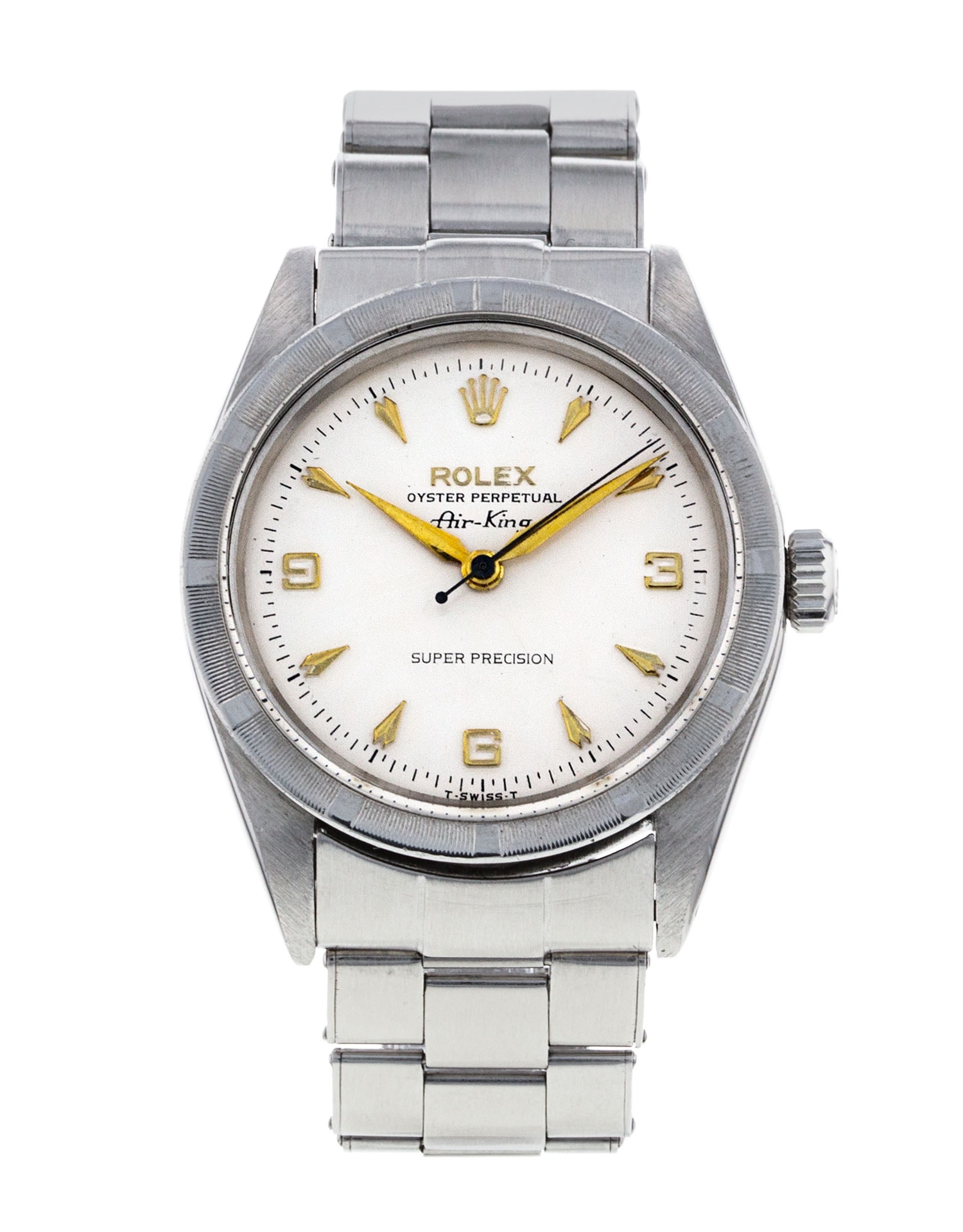 Rolex Oyster Perpetual Date Ivory Quarter Arabic Dial