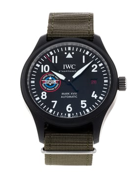 IWC Pilot s Mark XVIII Black Arabic Dial Fabric Strap