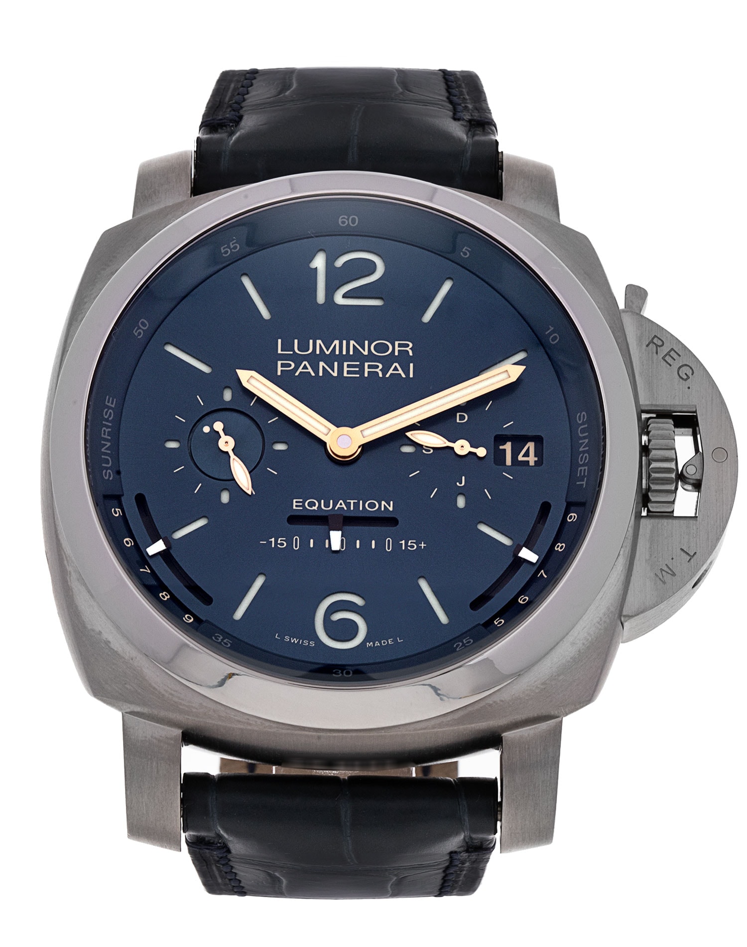 Panerai Luminor Equation Of Time Blue Dial Leather Strap