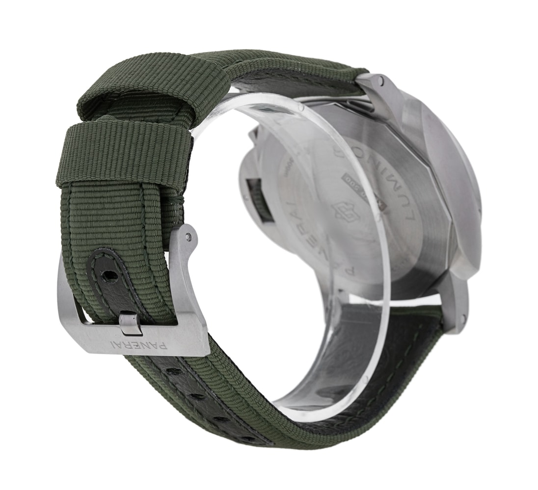 Panerai Luminor Marina ESteel Green Quarter Arabic Dial