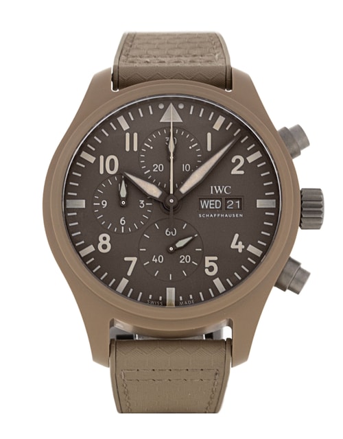 IWC Pilot s Chrono Brown Arabic Dial Rubber Strap