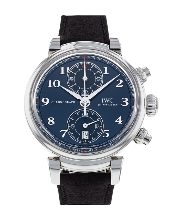 IWC Da Vinci Chronograph - Blue Arabic Dial & Leather Strap