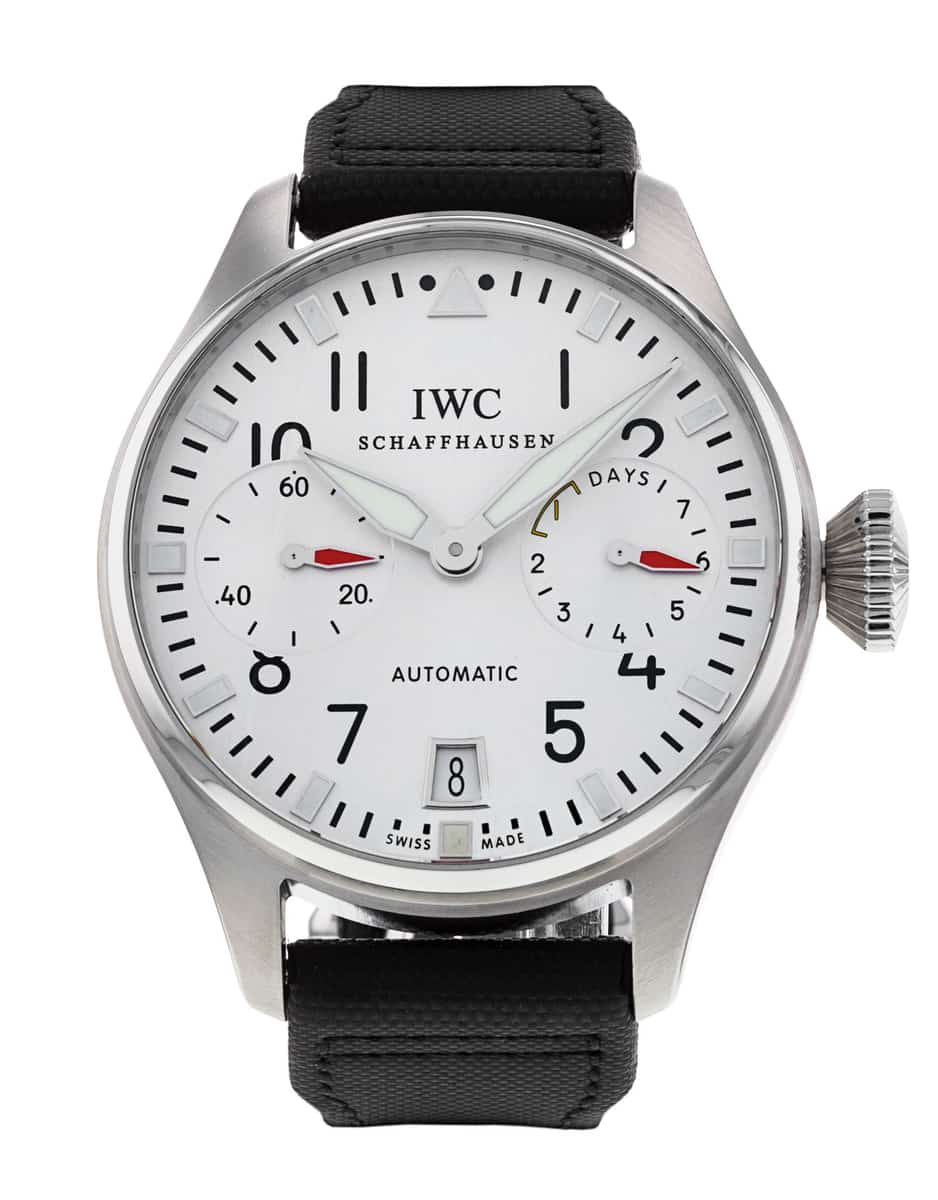 IWC Big Pilot's IW500432 Silver Arabic Dial Fabric Strap