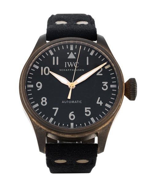 IWC Big Pilot's cadran Noir arabe et un bracelet e Tissu - Main Image