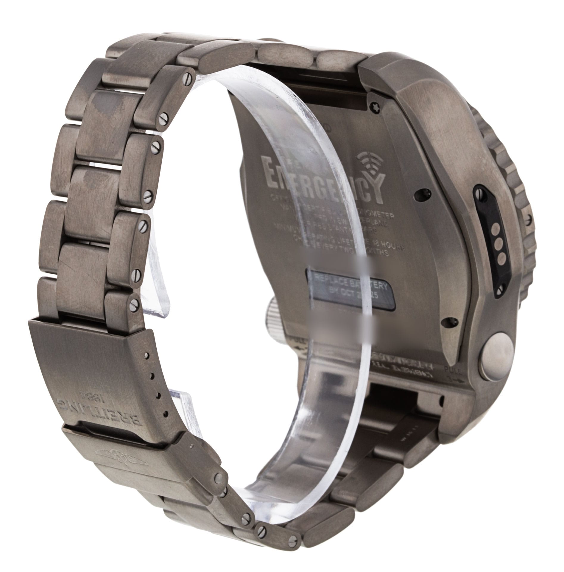 Breitling Emergency - Black Arabic Dial & Bracelet Strap 