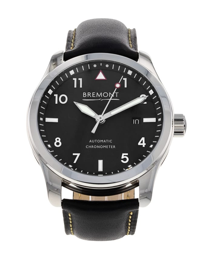 Bremont Solo Black Arabic Zifferblatt Leder Armband