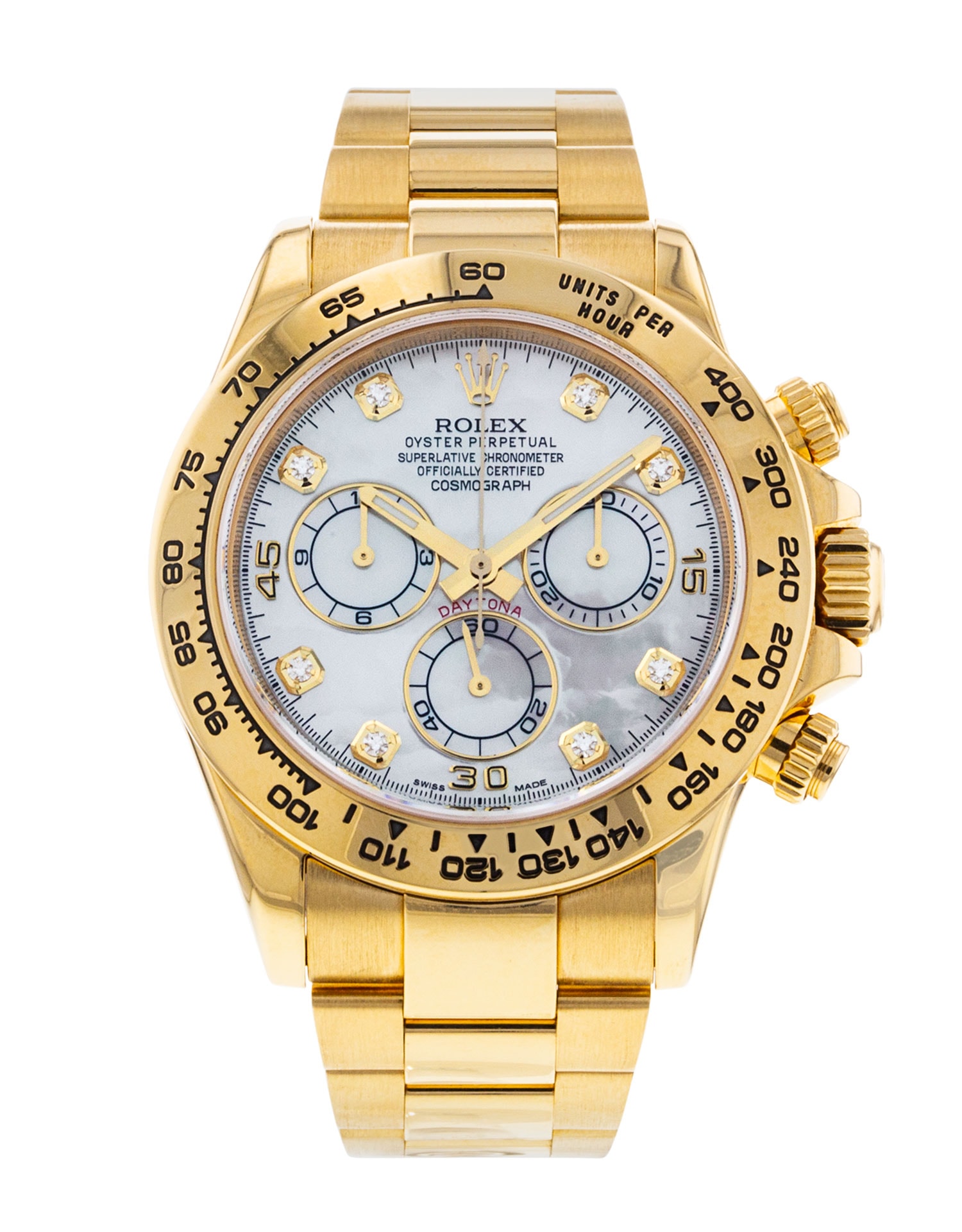 Rolex Daytona Mother of Pearl White Diamond Dial
