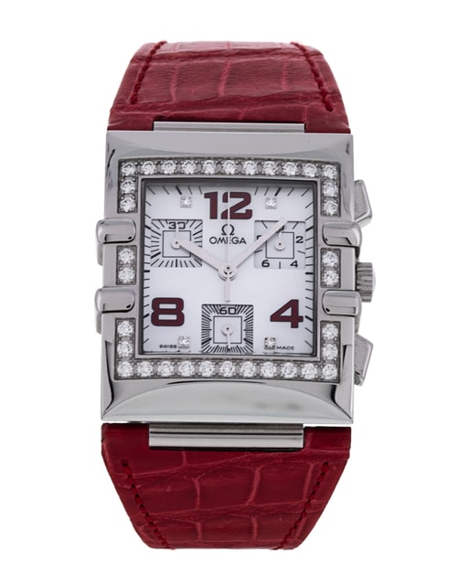 Omega Constellation Quadra Mother of Pearl White Diamond Dial