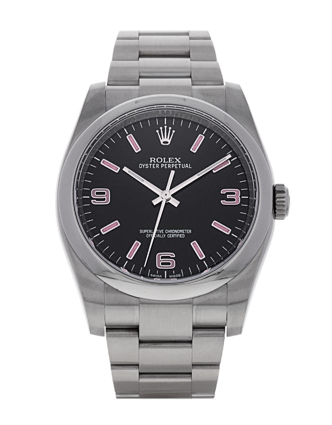 Rolex Oyster Perpetual Black Quarter Arabic Dial