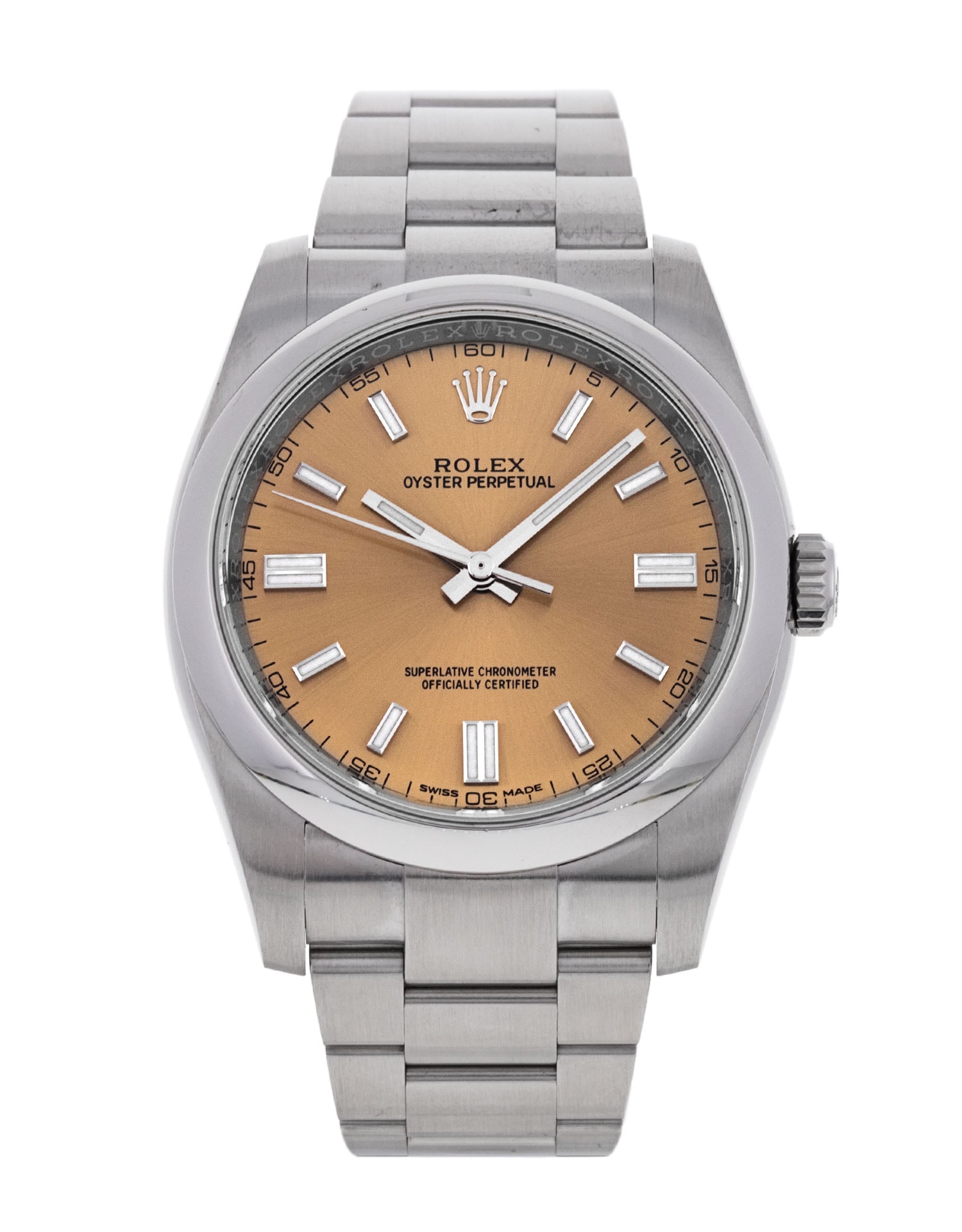Rolex Oyster Perpetual White Grape Dial Bracelet Strap