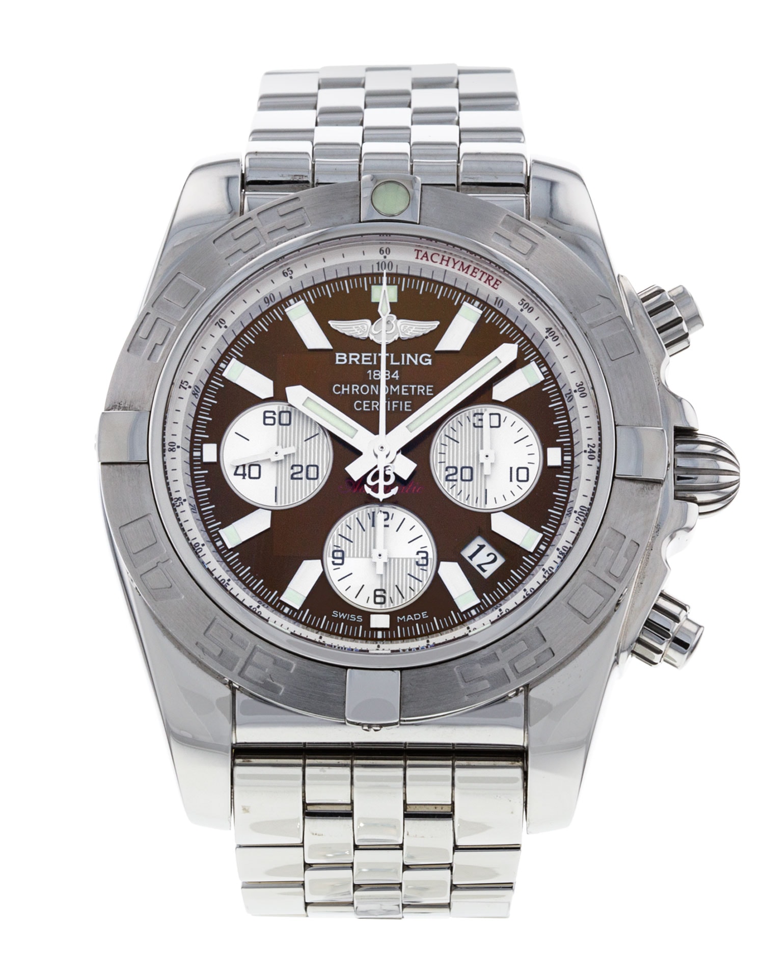 Breitling Chronomat 44 Brown Baton Dial Bracelet Strap