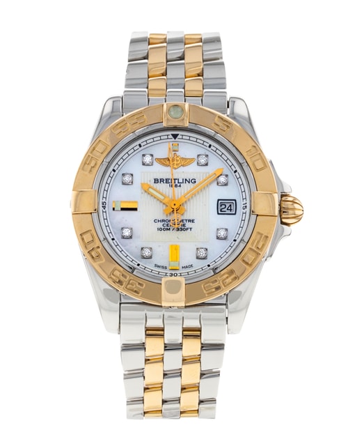 Breitling Galactic 32 Mother of Pearl White Diamond Dial