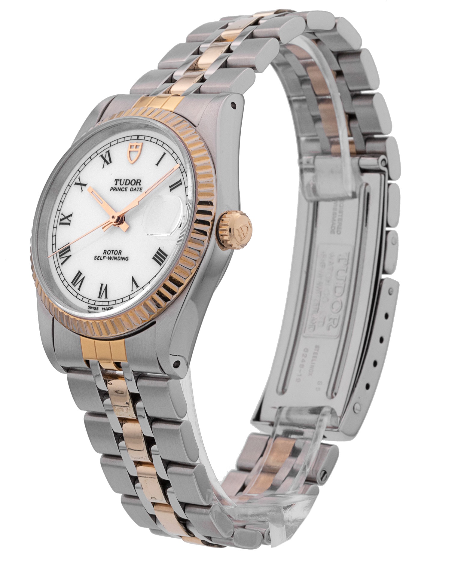 Tudor Prince Date White Roman Numeral Dial