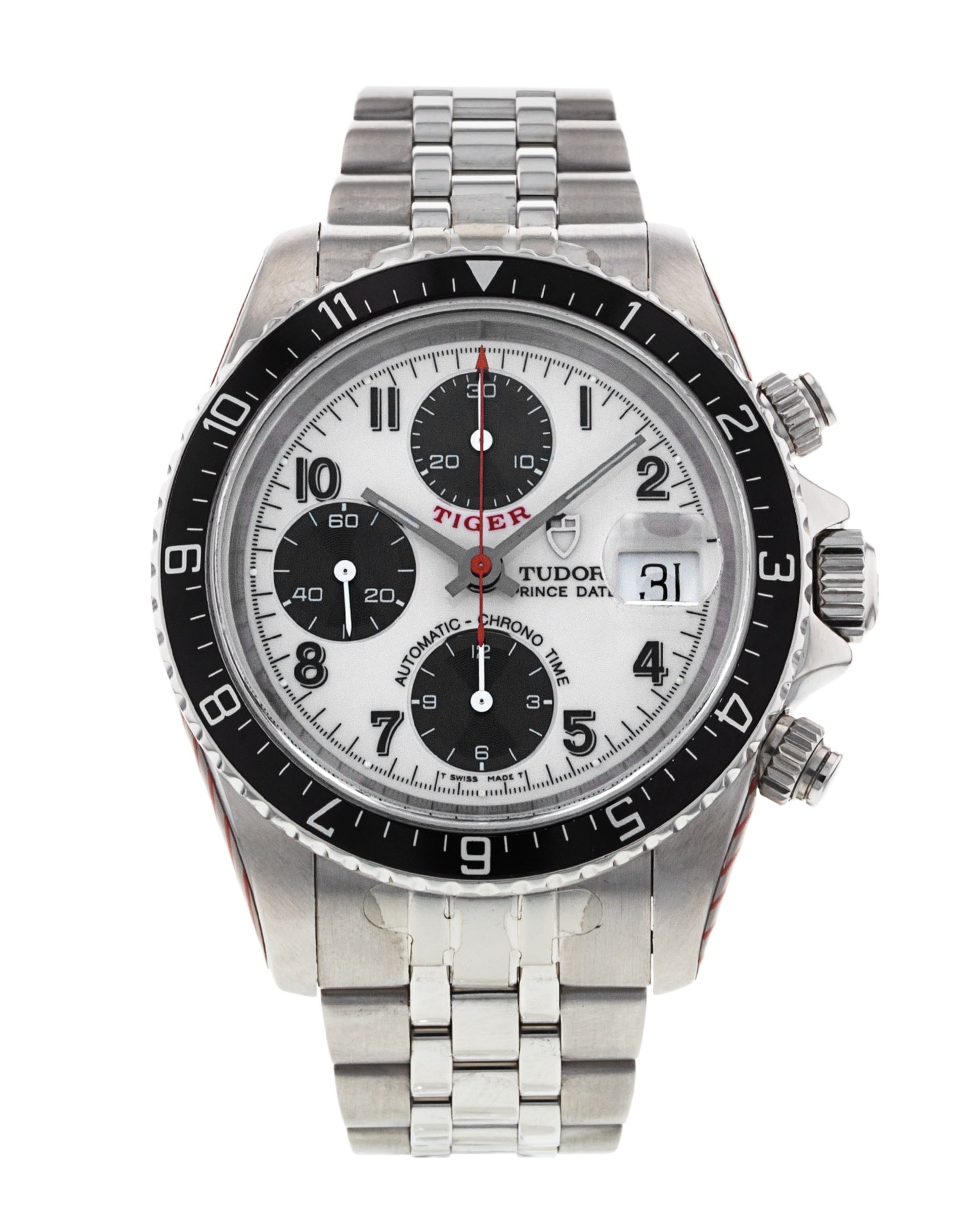 Tudor Oysterdate Chronograph White Arabic Dial