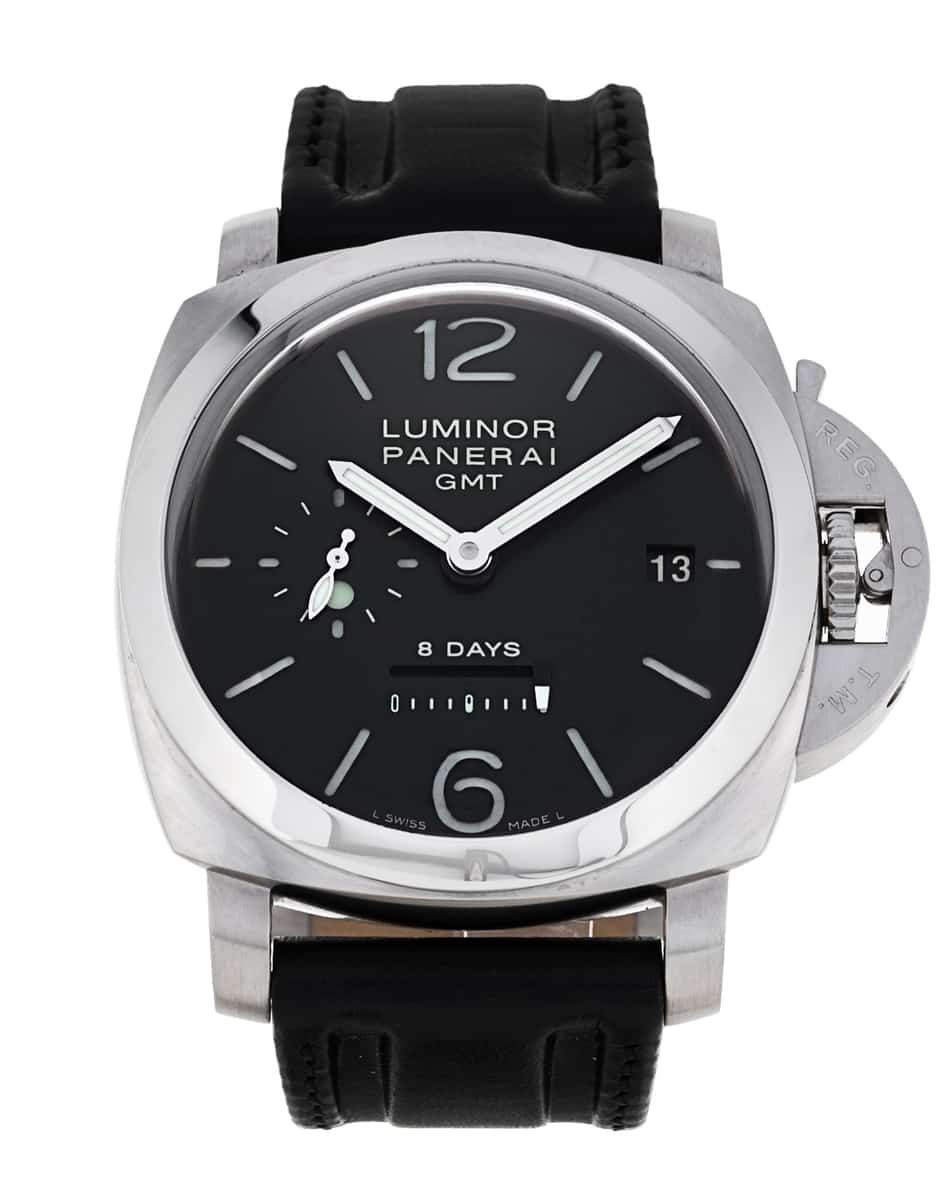 Panerai Luminor 8 Days - Black Baton Dial & Leather Strap