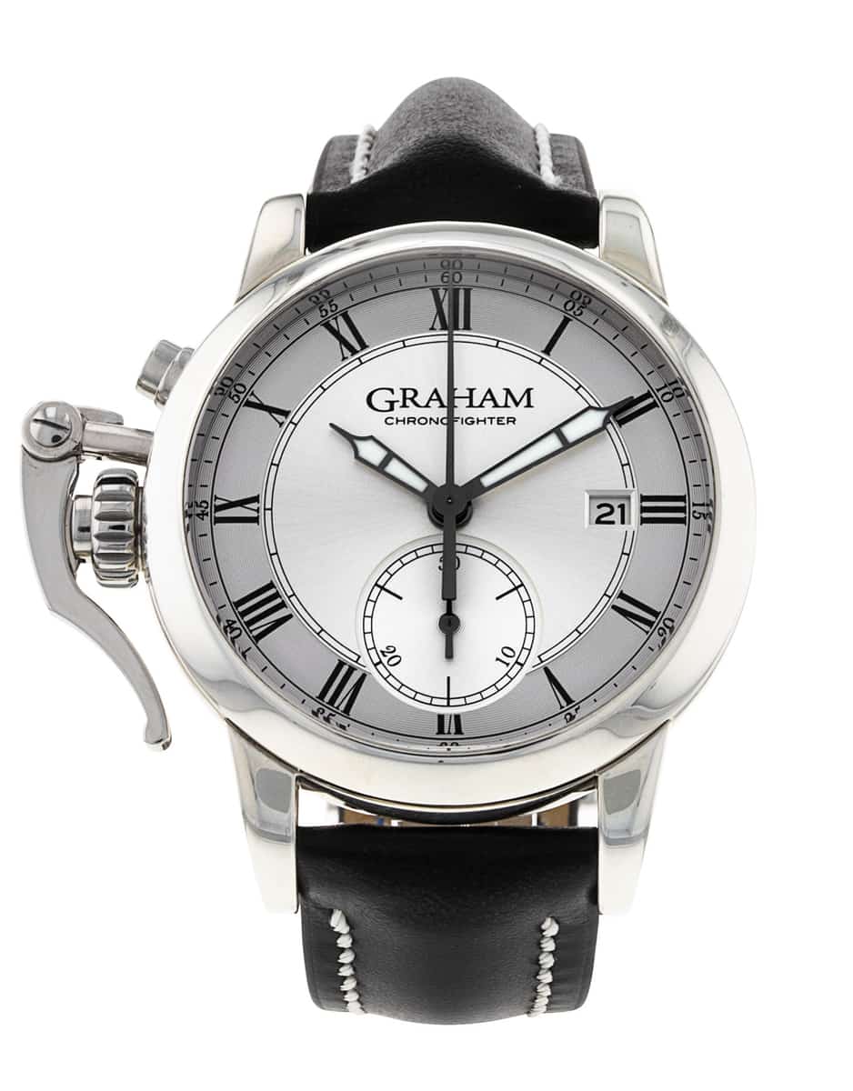 Graham Chronofighter Silver Roman Numeral Dial1