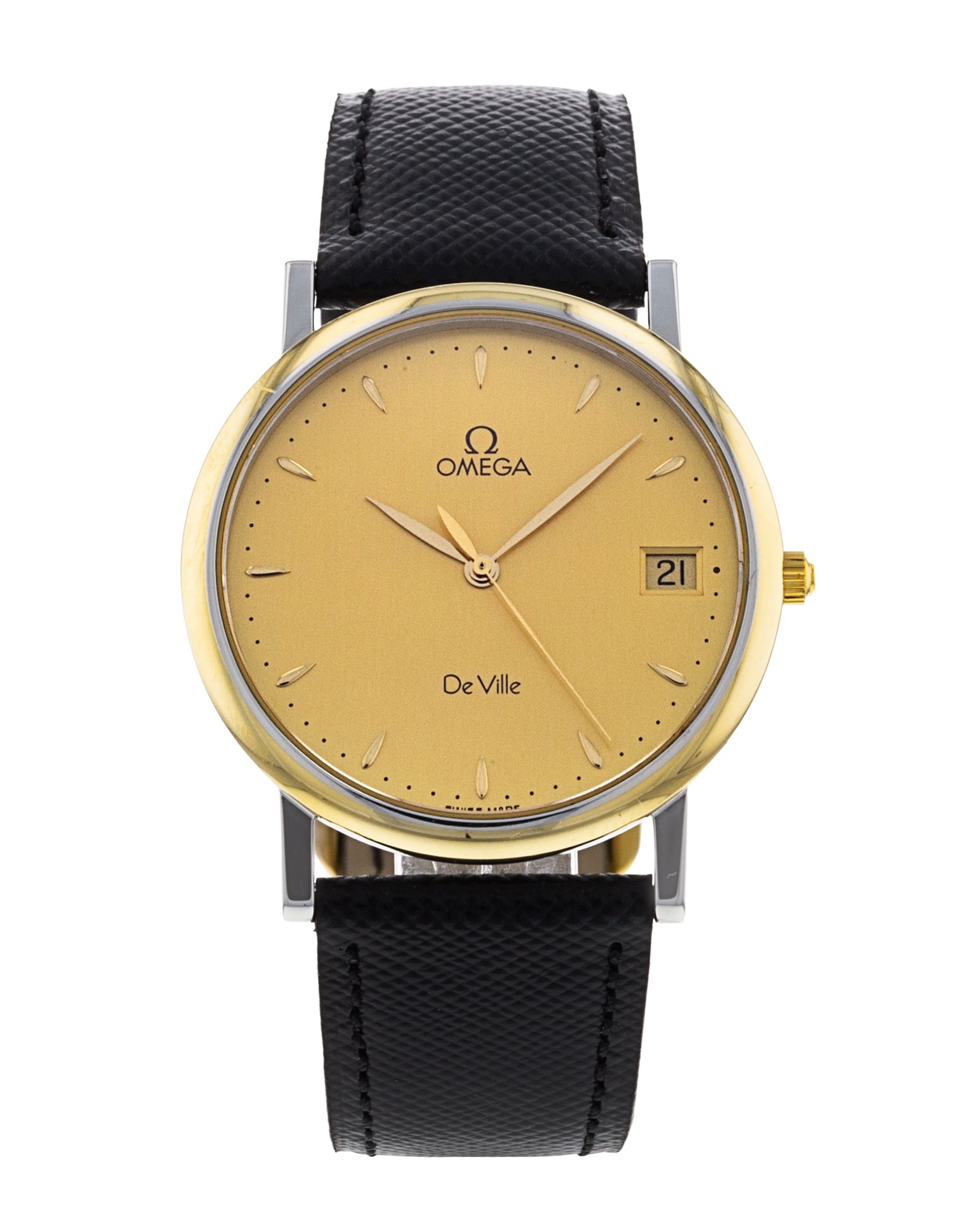 Omega De Ville Classics Silver Baton Dial Leather Strap