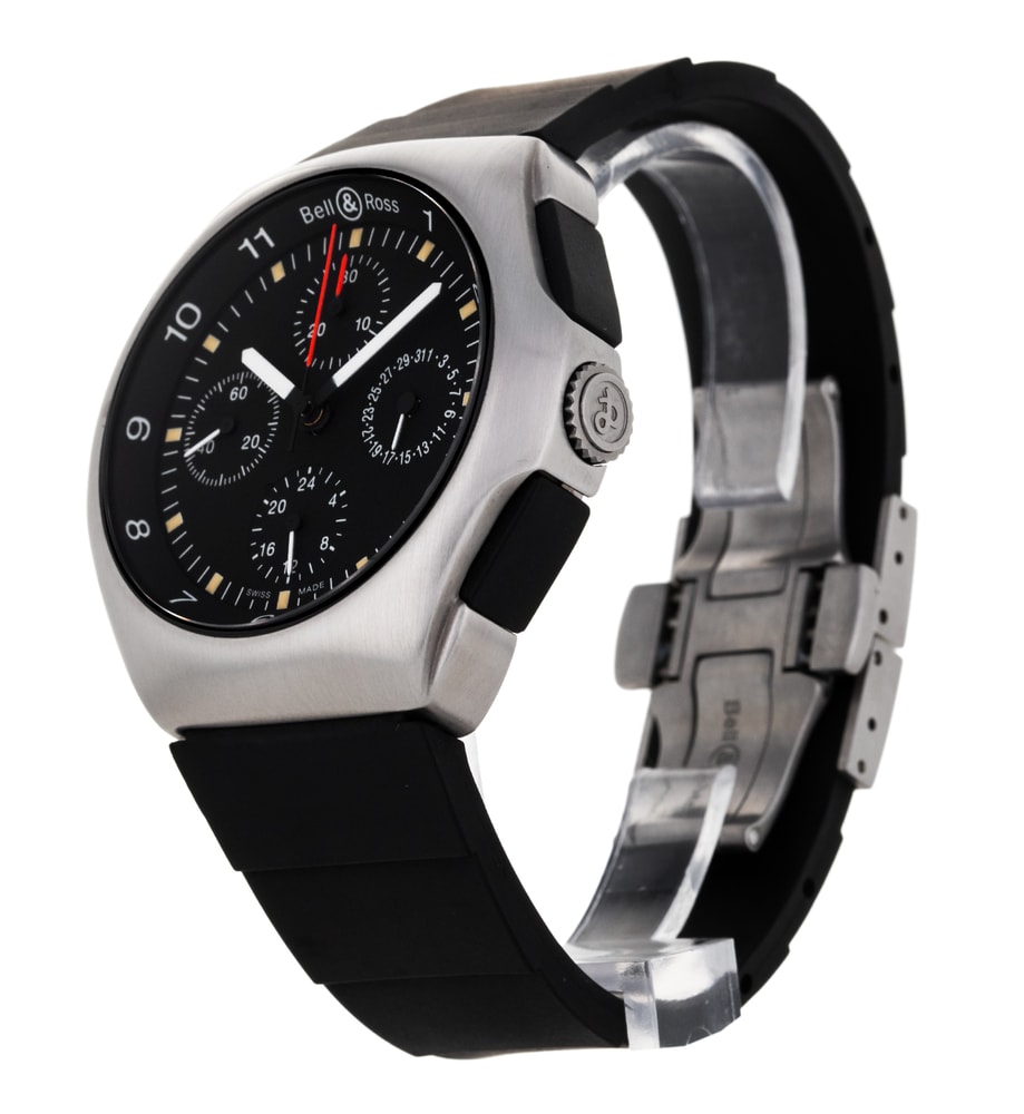 Bell and Ross Space 3 324 Black Arabic Dial Rubber Strap