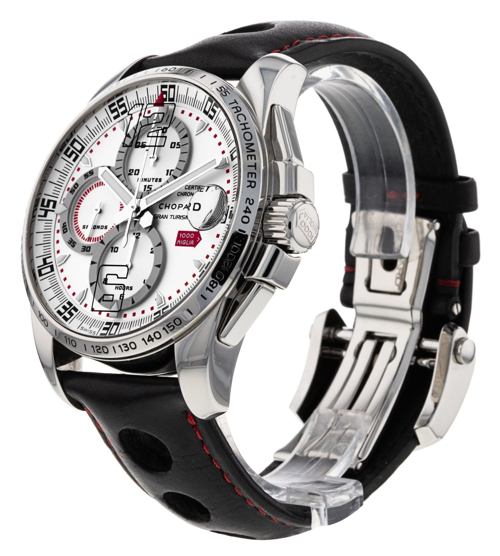 Chopard Mille Miglia 8489 - White Baton Dial & Leather Strap