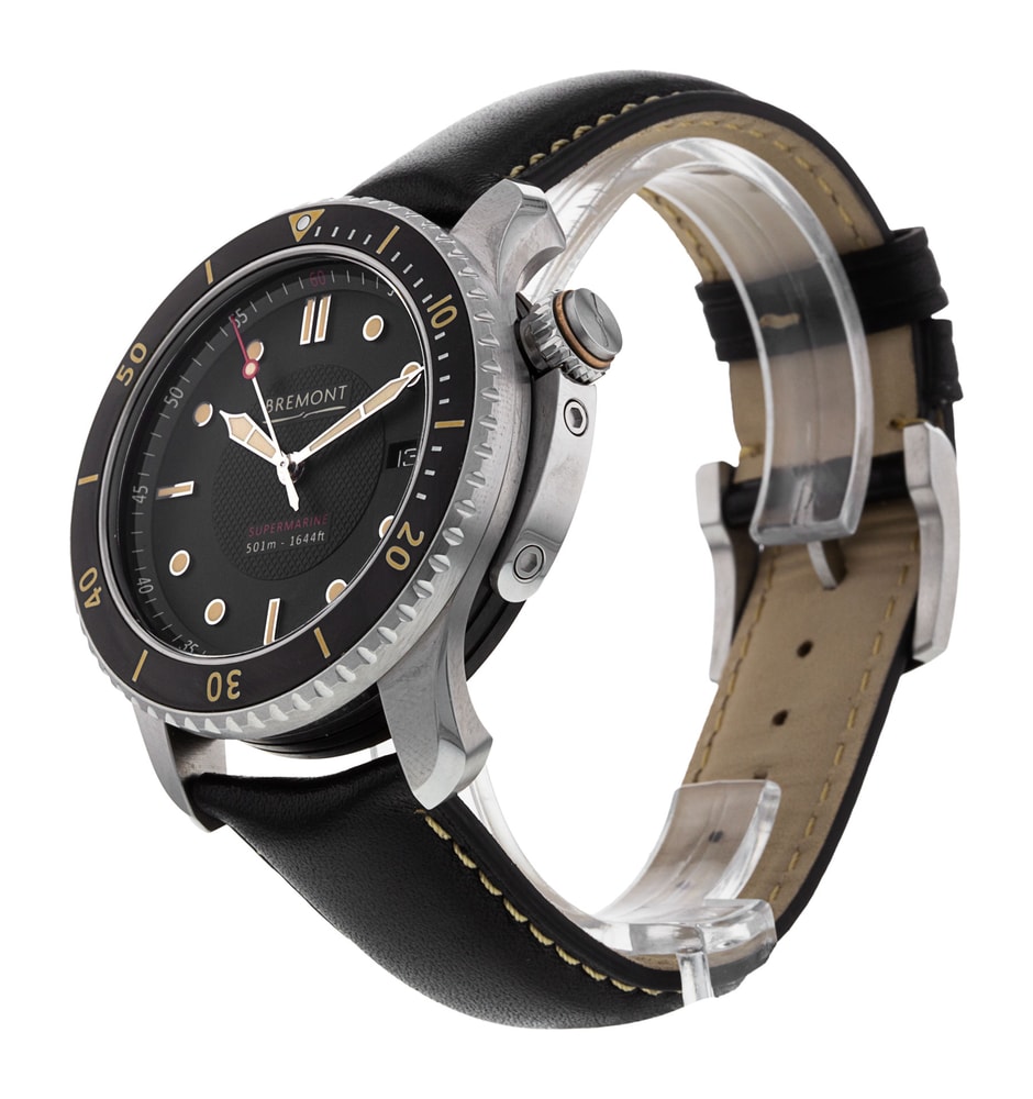 Bremont Supermarine S501 BK Black Dial Leather Strap