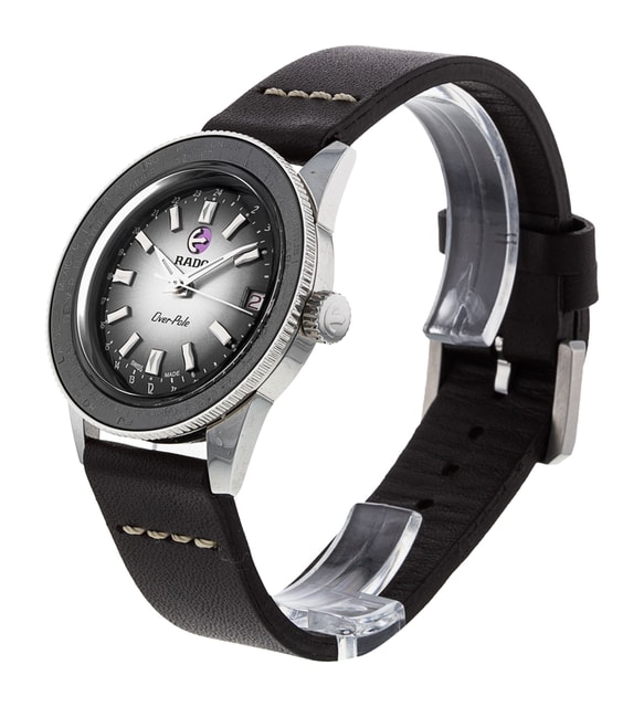 Rado Captain Cook R32116158 Black Dial Leather Strap