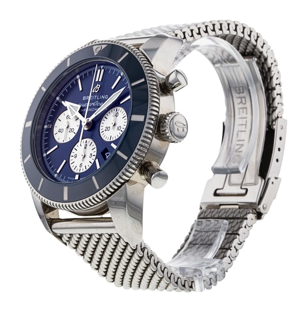 Breitling Superocean Heritage II cronografo 44 quadrante blu orologio da uomo A13313161C1A1, Blu, Orologio subacqueo, cronografo Breitling Superocean Heritage II cronografo 44 quadrante blu orologio da uomo A13313161C1A1, Blu, Orologio subacqueo, cronografo