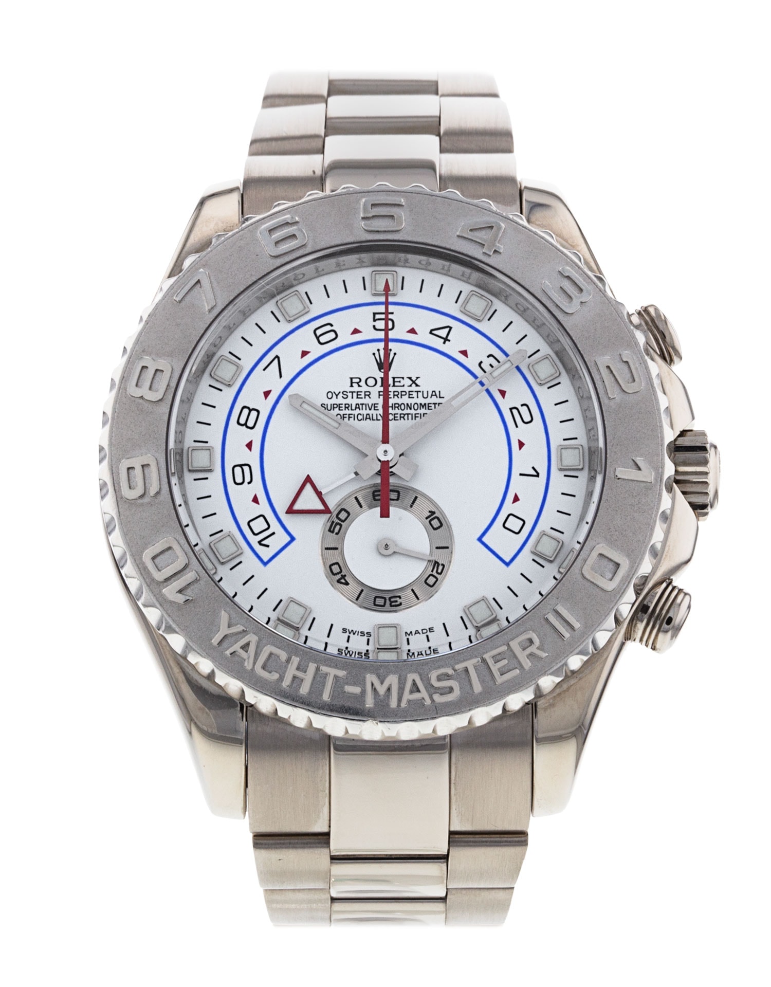 Rolex Yacht Master II 116689 White Dial Bracelet Strap