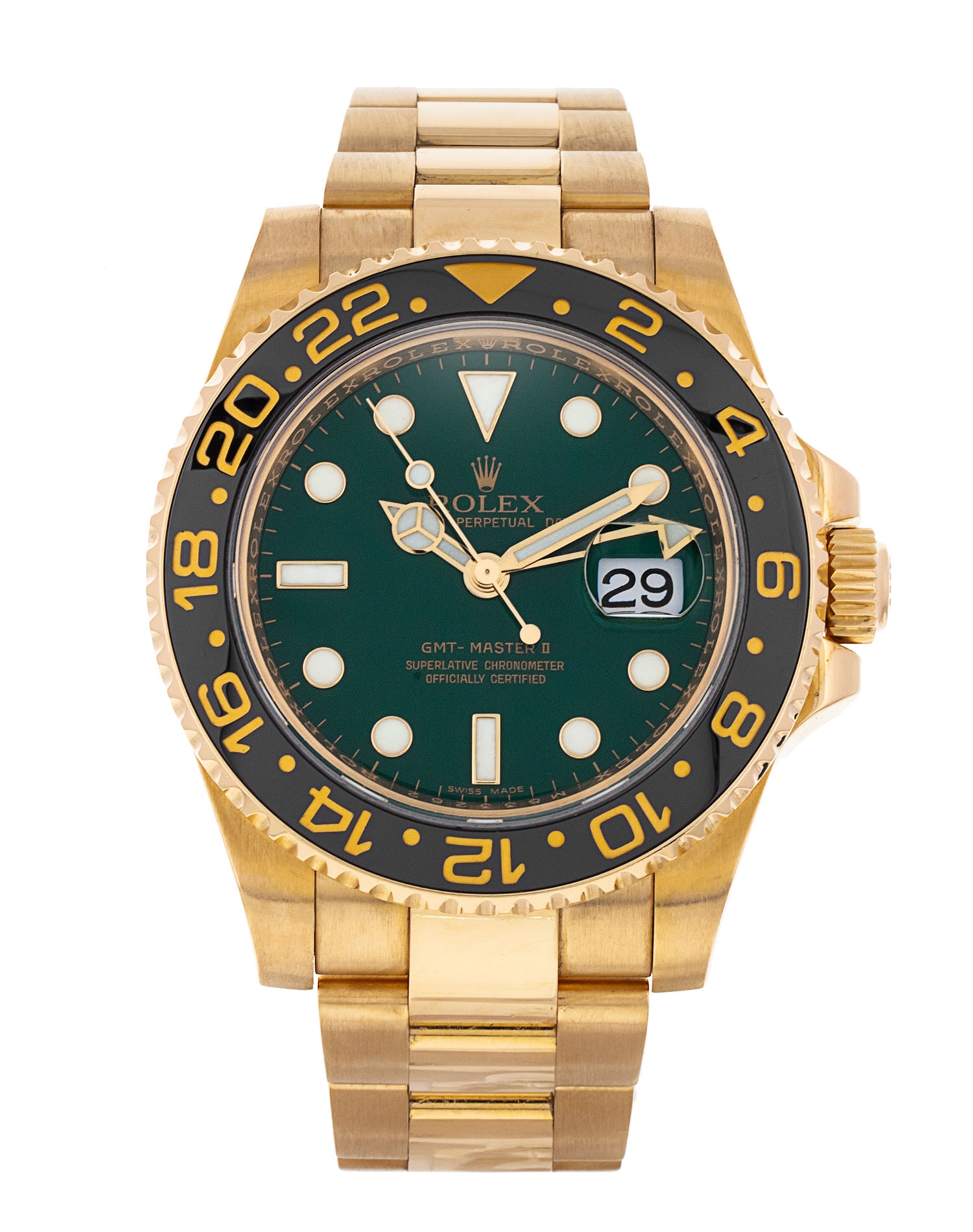 Rolex GMT Master II 116718 LN Green Dial Bracelet Strap