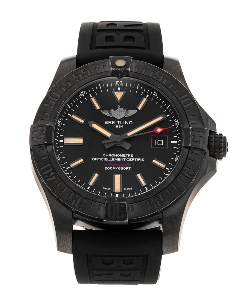 Breitling Avenger Blackbird Black Baton Dial