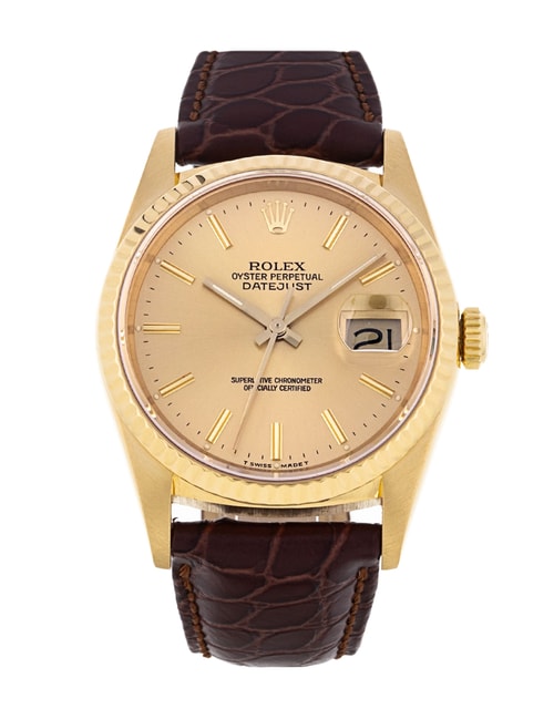 Rolex Datejust cadran Baton de Champagne - Main Image