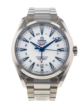 Omega seamaster gmt white 2025 dial