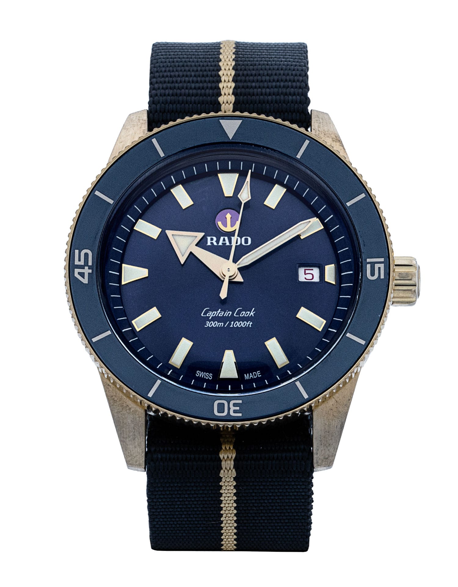 Rado Captain Cook - Blue Baton Dial & Leather Strap