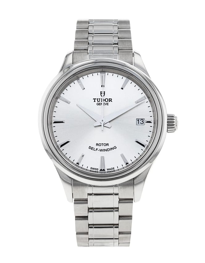 Tudor Style M12300 0001 Silver Baton Dial Bracelet Strap