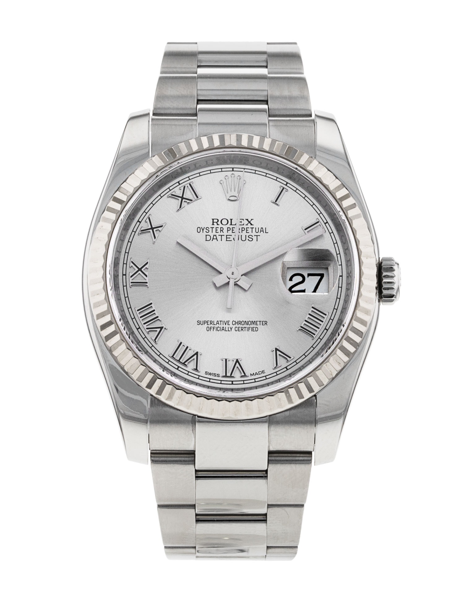 Rolex Datejust Rhodium Romische Ziffern Zifferblatt