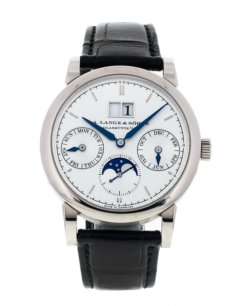 Lange and Sohne Saxonia Annual Calendar Silver Baton Dial