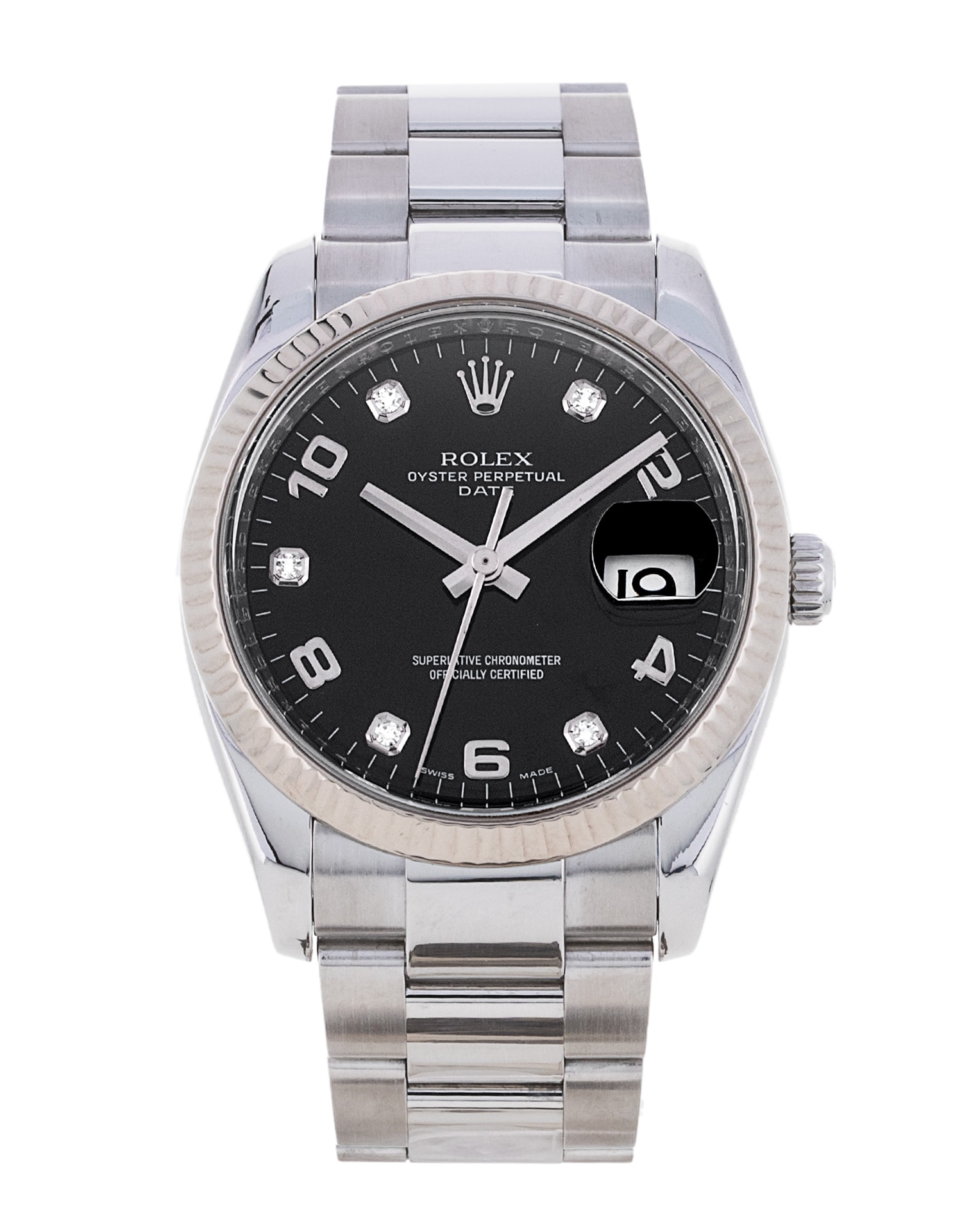 Rolex Oyster Perpetual Date - Black Diamond Dial Rolex Oyster Perpetual Date - Black Diamond Dial