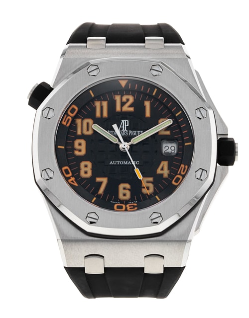 Audemars Piguet Royal Oak Black Arabic Dial Rubber Strap