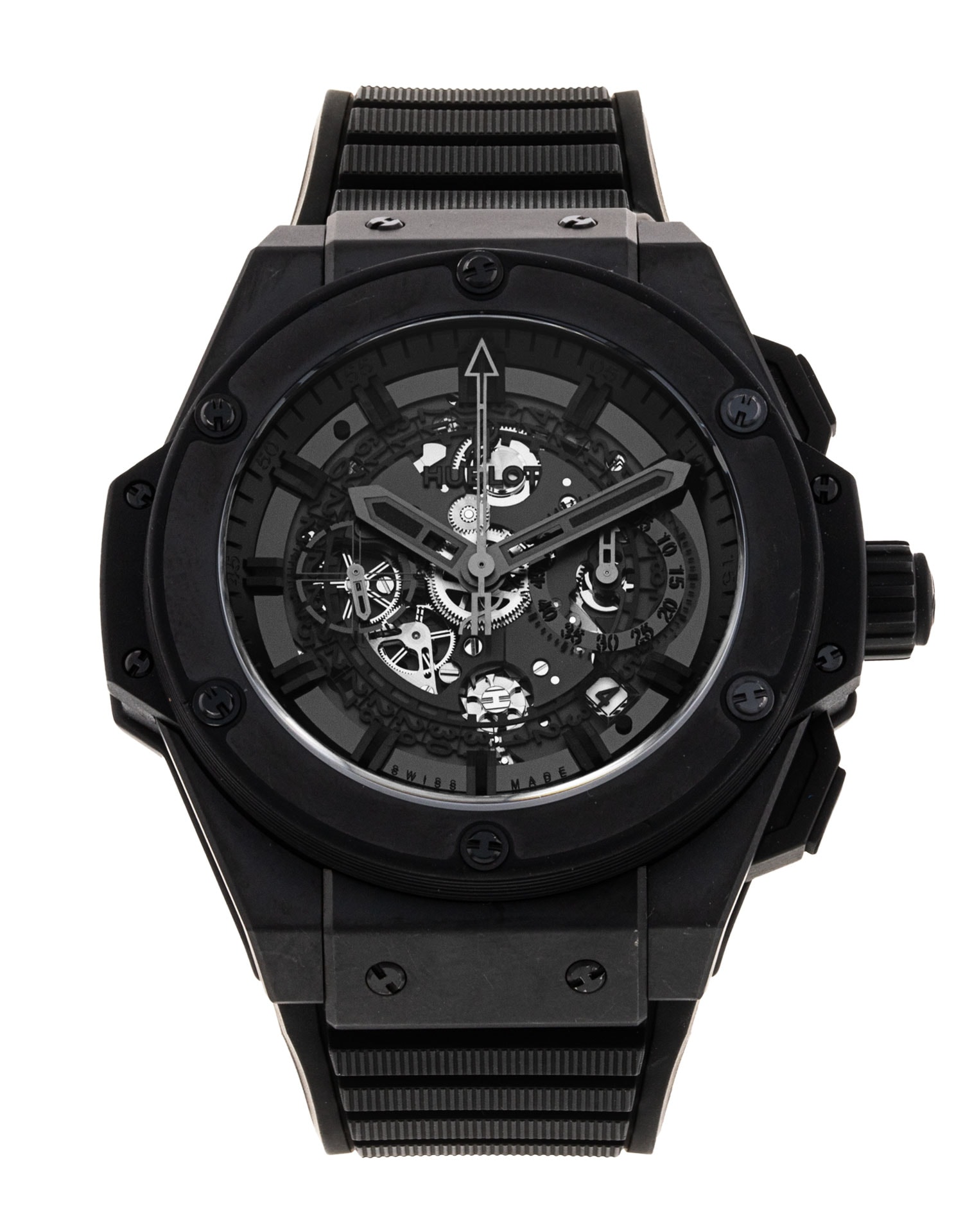 Hublot King Power Skeleton Dial Rubber Strap