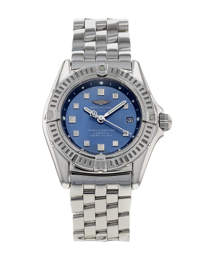 Breitling Callistino Mother of Pearl Blue Baton Dial