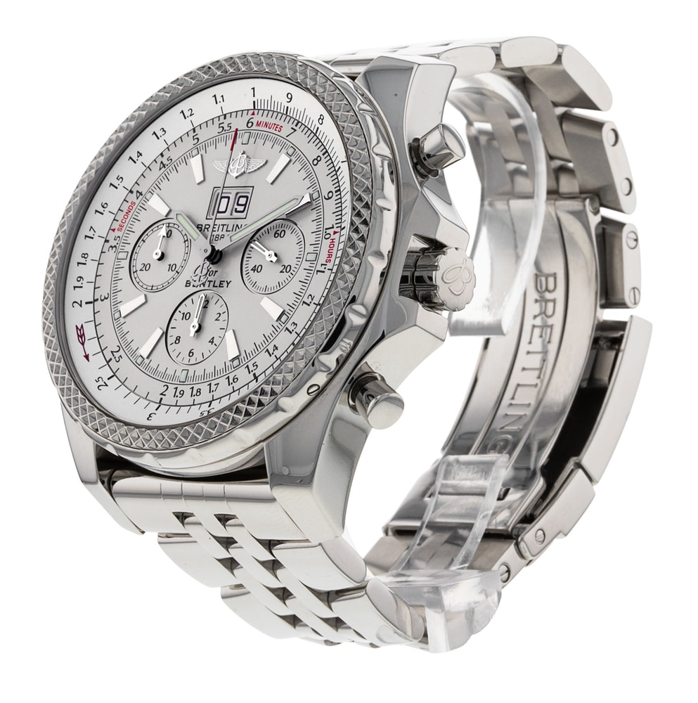 Breitling Bentley 6.75 Silver Baton Dial Bracelet Strap