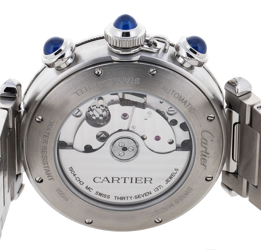 Cartier Pasha cadran Argent et un bracelet e Métal