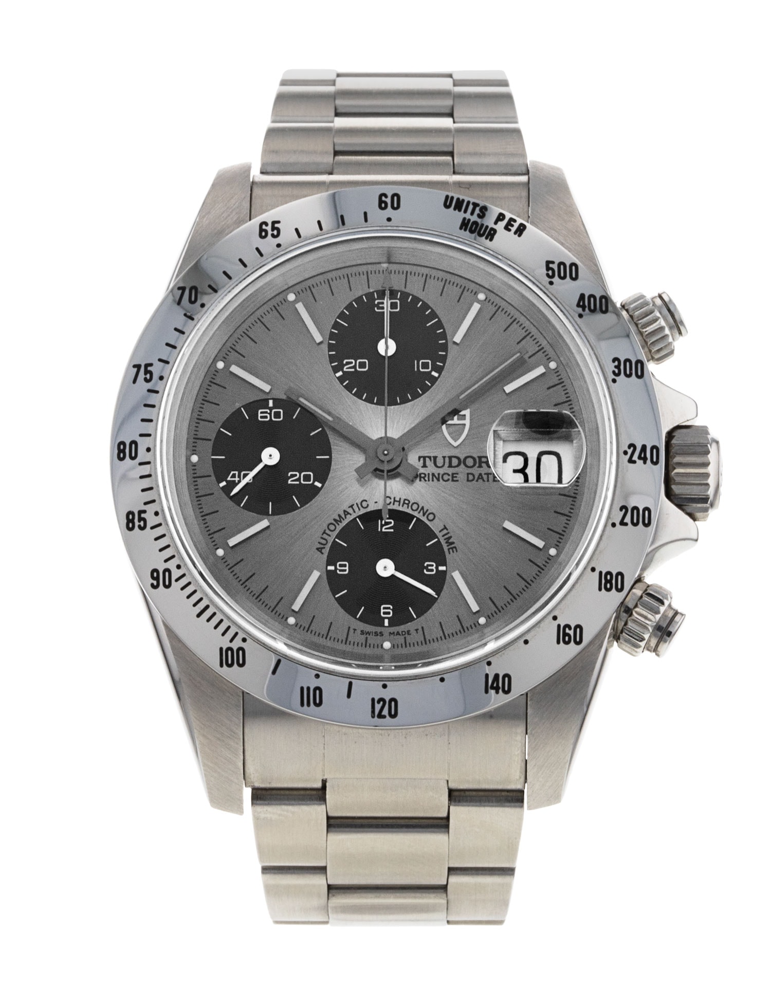 Tudor Prince Date 79280 Silver Baton Dial Bracelet Strap