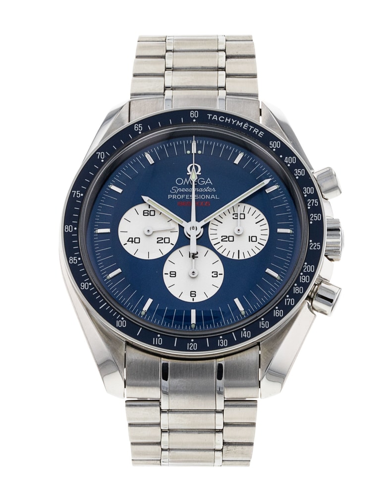 Omega Speedmaster Moonwatch Blue Baton Dial - Main Image