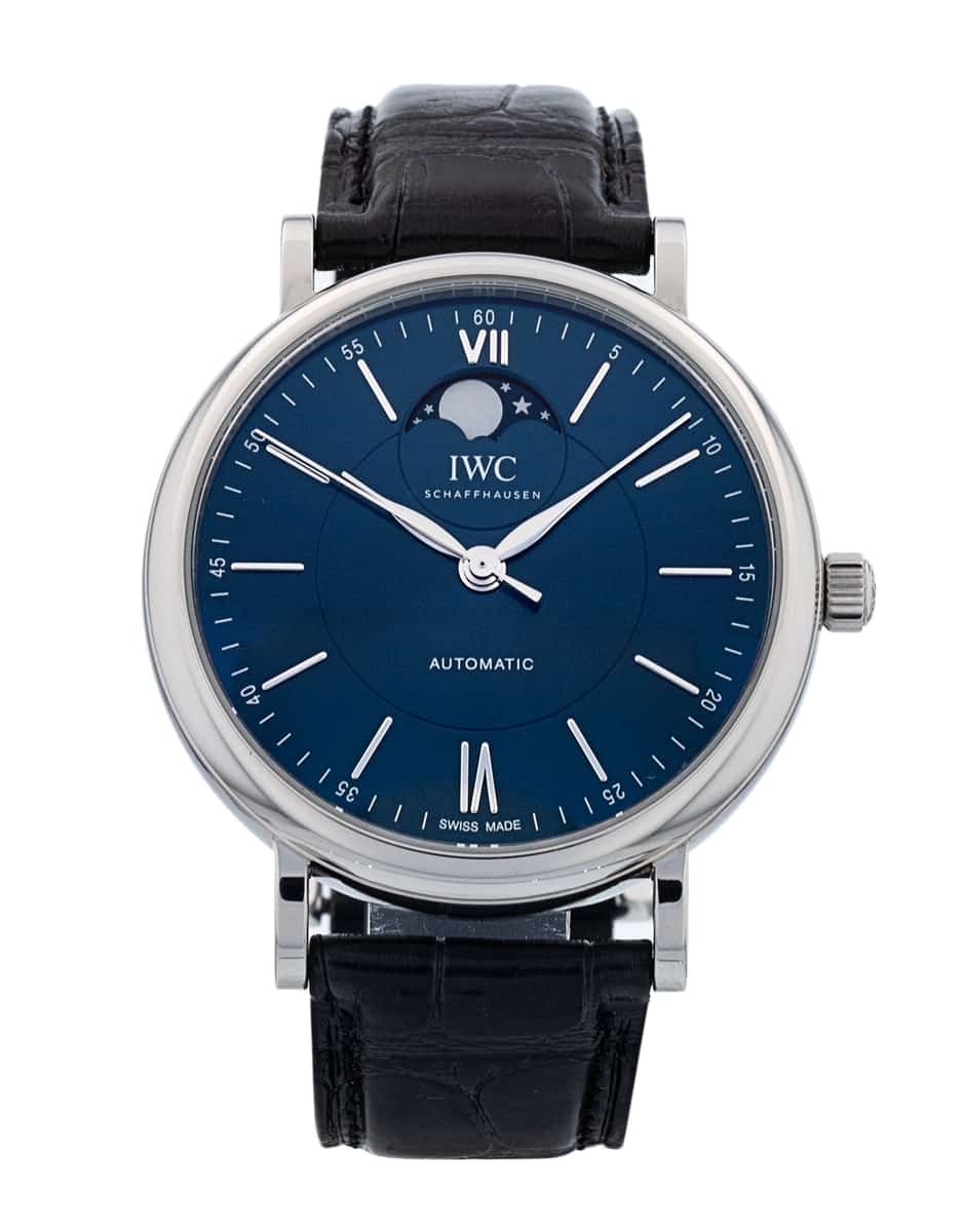 IWC Portofino Automatic Blue Baton Dial Leather Strap