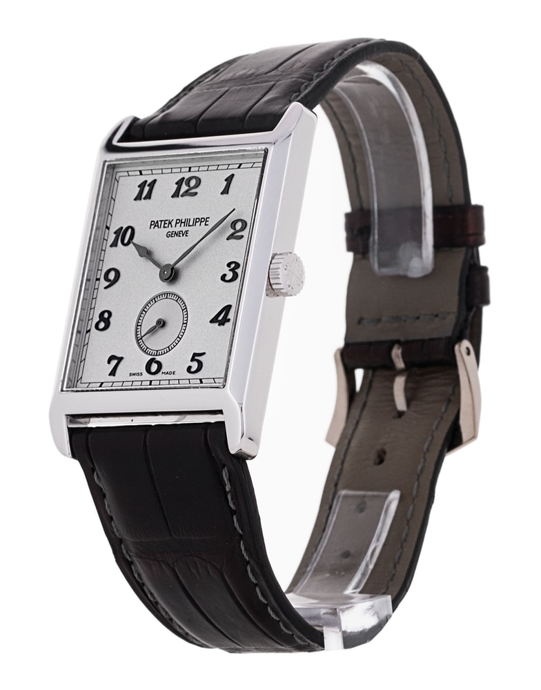 Patek Philippe Gondolo Silver Arabic Dial Leather Strap